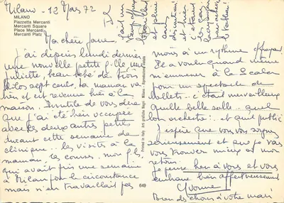 Milano - Piazzetta Mercanti — Plac Mercanti — Arti Grafiche Negri, n° 649 — Rewers