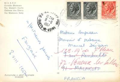 Mediolan - Zamek Sforza — Fotografia GIESSE nr 58 — Rewers