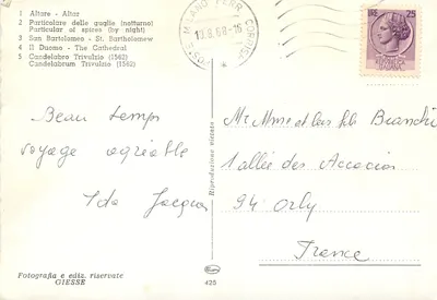 Milão — O Duomo — Giesse — Verso
