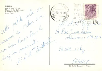 Piazza del Duomo — Milan — Ed. Luigi Scrocchi - Milano — Verso