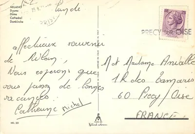 Milão - Duomo — editor MILAND DEP, n° MIL 351 — Verso