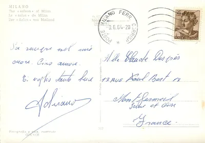 Galleria Vittorio Emanuele II — o salão de Milão — editor GIESSNER n°307 — Verso