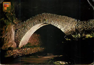 Ponte românico de Sant Antoni — Vista noturna — Ediciones Escudo de Oro, N° 997