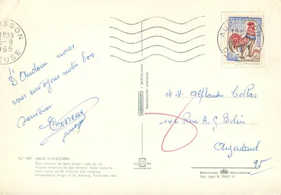 Ponte românico de Sant Antoni — Vista noturna — Ediciones Escudo de Oro, N° 997 — Verso