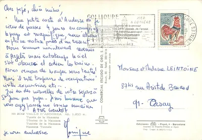 Tunel Massana — Andorra — Wydawca Escudo de Oro, nr 2062 — Rewers