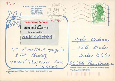 Registro de Encamp — Vista de Encamp — Editor M.C. ISCLA, N° 565 — Verso