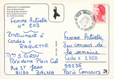 Most Sant Antoni — Andorra — Wyd. Del Isard — Rewers