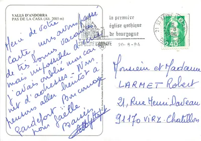 Pas de la Casa — Wali d'Andorra (Wys. 2085 m) — S.A. Cartes Postales APA-POULI — Rewers