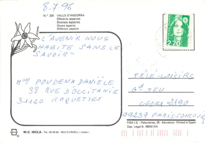 Andorra Romanica — Wydawca M.C. Iscla, N° 200 — Rewers