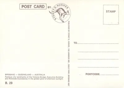 Brisbane — Capital da Austrália — Sydney G. Hughes, B.29 — Verso