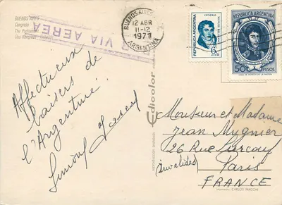 Place de l'Argentine — Buenos Aires — wydawca Edicolor — Rewers