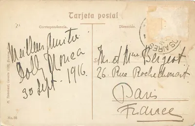 Buenos Aires (Rep. Argent.) — Pałac Aguas Corrientes — N. Tommasi, Buenos Aires, Nr 86 — Rewers