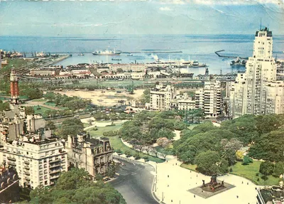 Buenos Aires — Praça San Martín e porto — editor desconhecido, número de série não visível