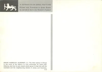 Port w Braye, Alderney — C.I. — Cotman-Color Series, Jarrold & Sons Ltd, Norwich, England — Rewers