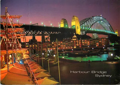 Sydney Harbour Bridge — noite iluminada — Suzie Thomas Publishing PVL n° 369-4407