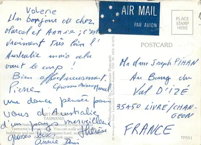 Port Arthur TASMANIA — Magazyn z paliwem, szpital, kościoł i dom dowódcy — Tasmanian Postcards — Rewers