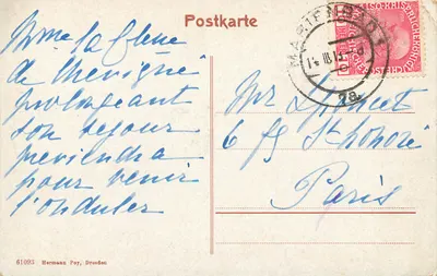 Marienbad. Hotel Stern — widok panoramiczny — Hermann Poy, Dresden — Rewers