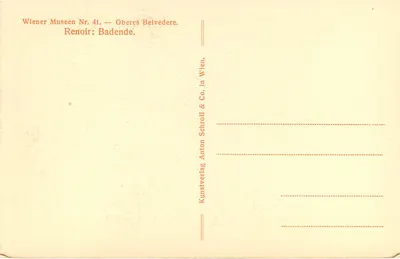 Nu żeński — dzieło Renoira — wydanie Wiener Museen Nr. 41 — Rewers