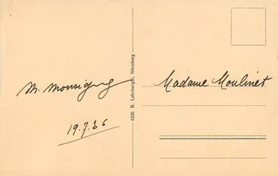 Innsbruck — Maria-Theresienstraße z kolumną pomnikową — wydawca nieznany — Rewers