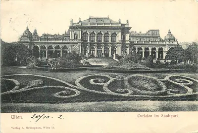 Curlalon no Parque da Cidade — Viena — Verlag A. Grünspann, Viena II.