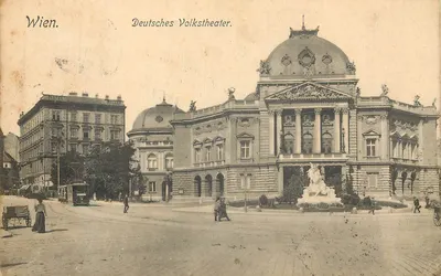Viena. Teatro Popular Alemão — Sperlings Postkartenverlag, Viena, III/2, Löwengasse 88, Dep. No 151 T