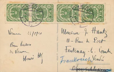 Freiung com Schotten-Pfarrkirche e Schwanthaler-Brunnen — Viena I. — editor não visível — Verso