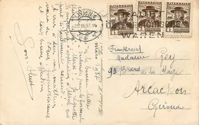 Viena, Schönbrunn, Castelo — vista do parque com fonte — editor J.P. 239 — Verso