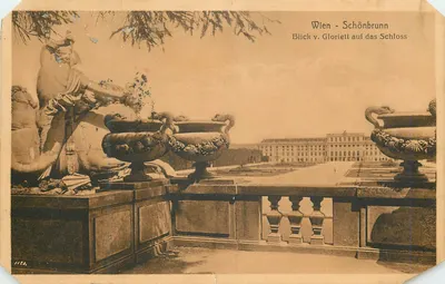 Vienne - Schönbrunn — Vista da Gloriette sobre o castelo — editor W.D.W.I. n° 2123