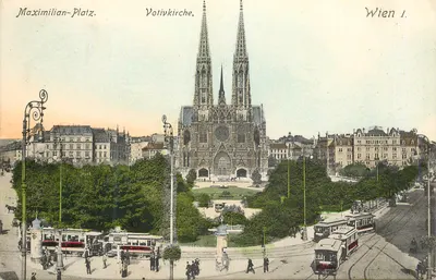 Maximilian-Platz — Votivkirche — Viena I. — P. Ledermann, Viena I.