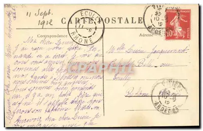O Castelo de Clavière — Saint-Agrève — editor não identificado, n° 4366 — Verso