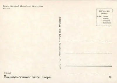 Alpbach z Gratlspitze — Górska wieś tyrolska — Risch-Lau, Salzburg — Rewers