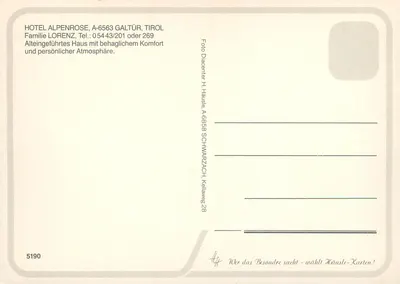 Hotel Alpenrose — Galtür, Tyrol — Foto Diacenter H. Hausle — Rewers