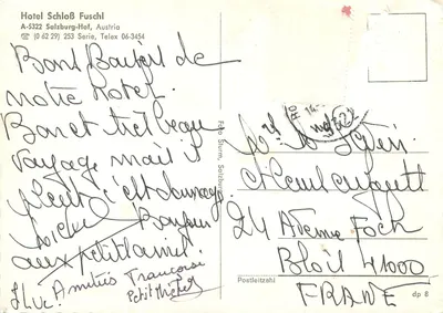 Jezioro Fuschl — widok z powietrza z zamekiem — Hotel Schloß Fuschl, A-5322 Salzburg-Hof, Austria — Rewers
