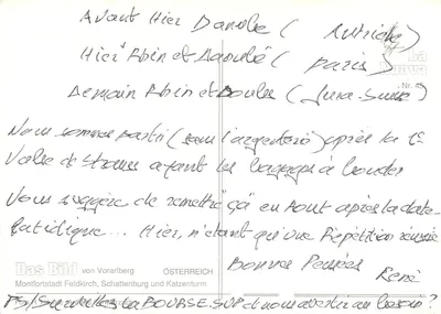 Montfort-sur-Jordanne — Castelo de Feldkirch e torre de Katzenturm — La Nuova, Nr. 45 — Verso