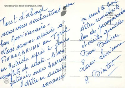 Fieberbrunn — Tirolo — editore Alpina — Verso