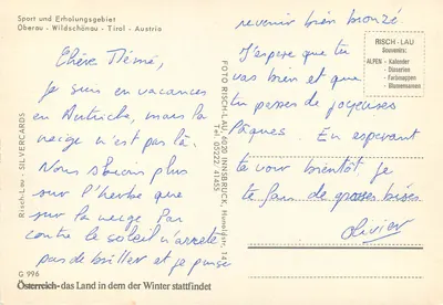 Oberau-Wildschönau — Zimowe powitania — Risch-Lau — Rewers