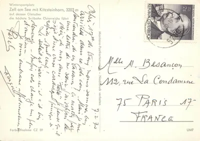 Zell am See com o Kitzsteinhorn — Montana-Postkartenverlag, n° CZ 59 — Verso