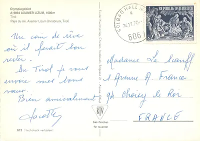 Axamer Lizum — Tyrol — Tyrolean Art Publishing House, Chizzell, Innsbruck — Back