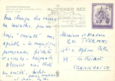 Klopeiner See — widok na Hochobir, 2141 m — Kärnten, Austria — Rewers