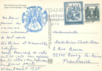 Jezioro Erlaufsee blisko Mariazell — widok panoramiczny — Verlag Richard Pietsch & Co. KG — Rewers