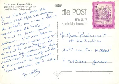 Kaprun — vista do vilarejo e do monte Kitzsteinhorn — editor Enmert, C 25 — Verso