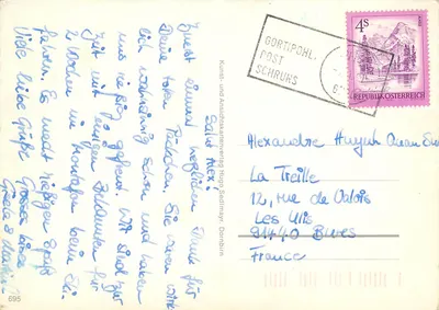 Vorarlberg Montafon — Montafon, Áustria — editor Kunst- und Ansichtskartenverlag Hugo Sedlmayr, Dornbirn, n° 695 — Verso