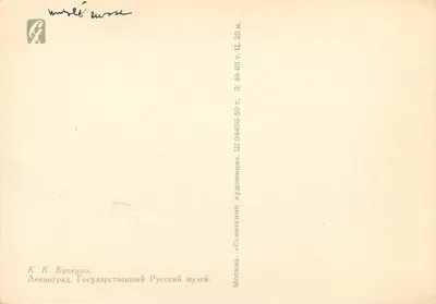 Pałac Letni w Tsarskoye Selo — Muzeum Państwowe Muzeum Rosyjskiego — wydawca K. K. Kupetsio, seria 40-65 — Rewers