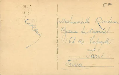 SAARBRÜCKEN — Parte no Winterberg — Verlag von Emil Hartmann i. E., Nr. 41 — Verso