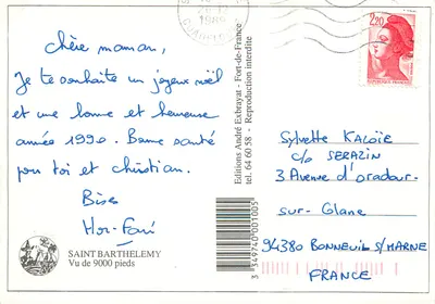 Saint Barth — widok z lotu — Éditions André Exbrayat — Rewers