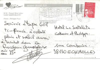 São Bartolomeu — Antilhas — Edições Grand Sud, n° B.50 — Verso
