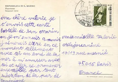 San Marino — Visão panorâmica — República de San Marino — Verso