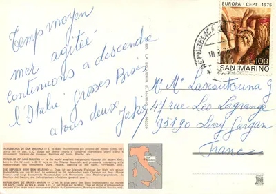 San Marino — Republic of San Marino — publisher LA SOUVENIR S. MARINO — Back