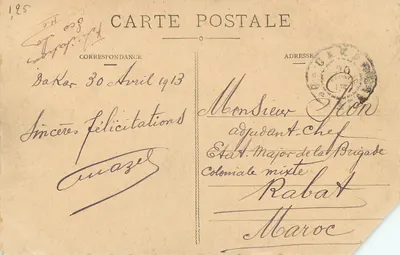 Dakar — Grupo de indígenas — Mme Bouchu, editora — Verso