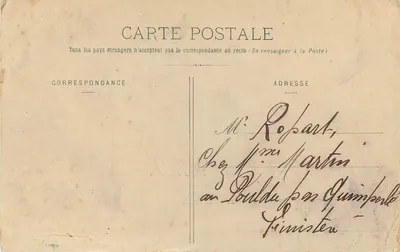Bilhete postal antigo Senegal Dakar — Verso